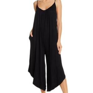 J. Valdi Flowy Jumpsuit Swim Cover Up Black Size X-Small